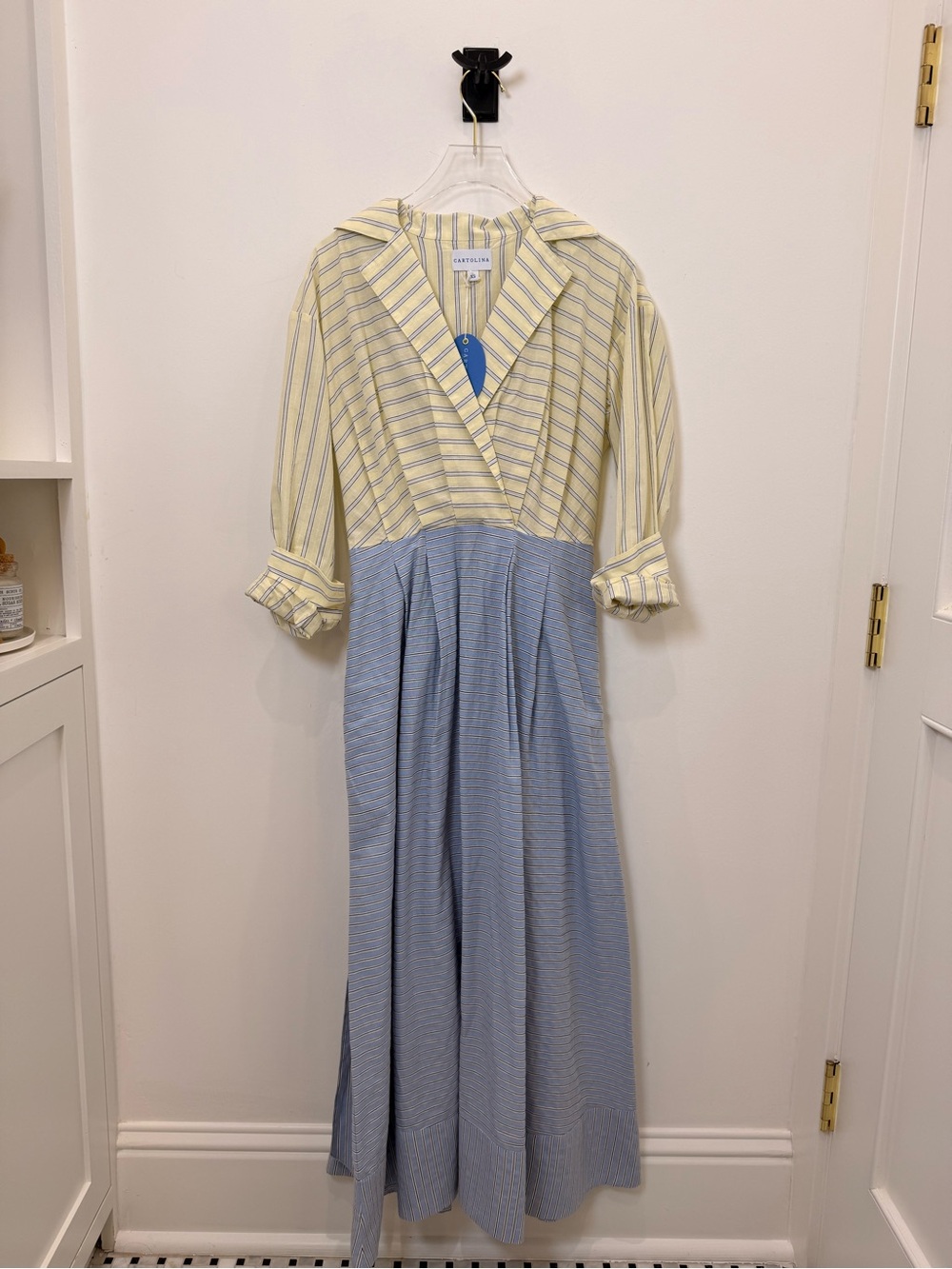 Cartolina Johanna Dress in Banana Stripe